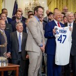 Trump recibe a los campeones de las Grandes Ligas en la Casa Blanca